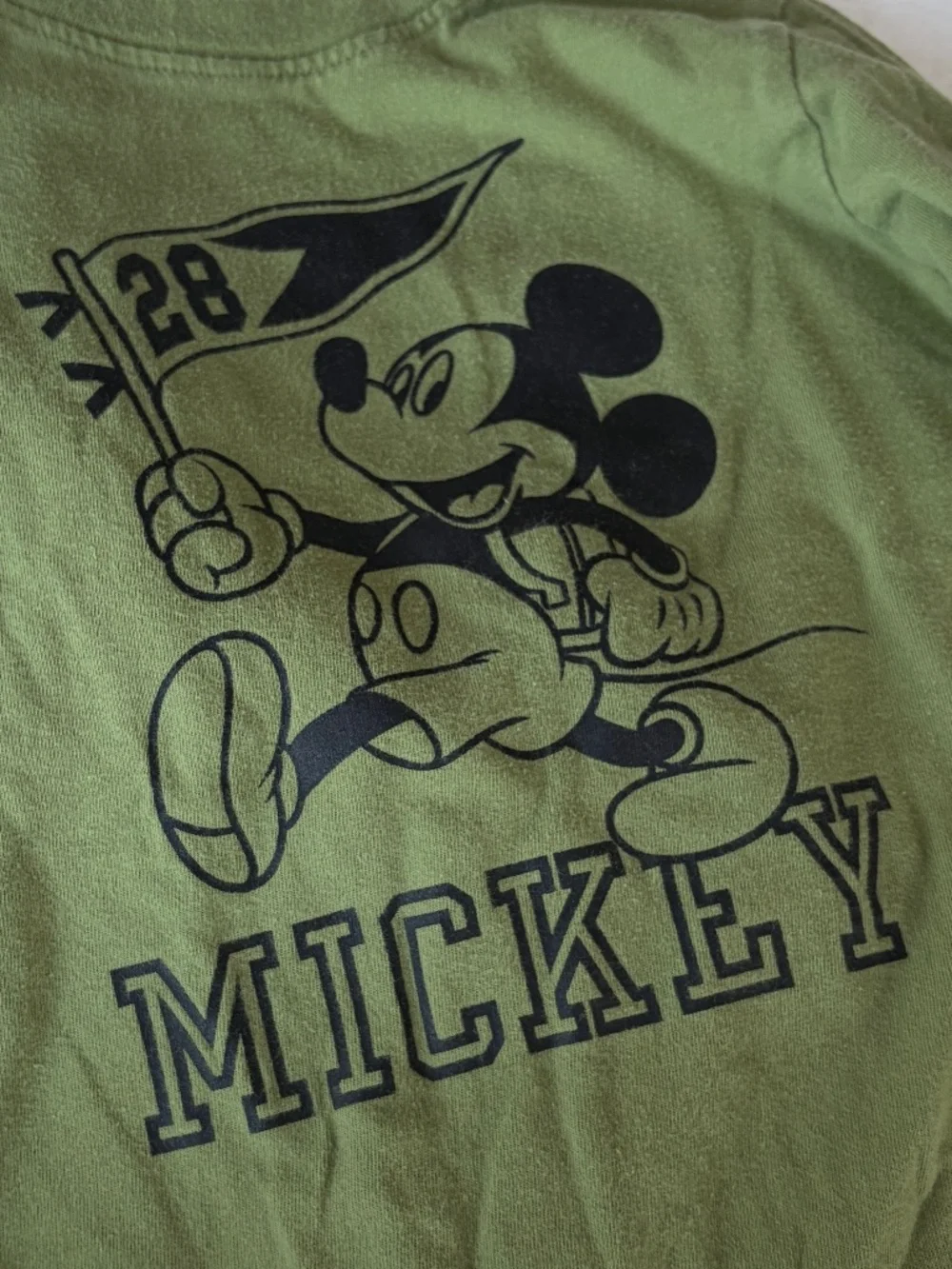 Baby Gap Disney Toddler Boy Mickey Mouse Long Sleeve Shirt Green Size 2T